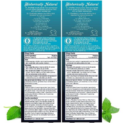 Dr. Sheffield's Certified Natural Sensitive Fluoride-Free Toothpaste - 5oz/2pk