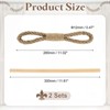 Unique Bargains Jute Hand-Woven Decorative Drape Curtain Holdbacks with Wood Club - 2 of 4