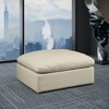 Meridian Furniture,Comfy Vegan Leather Modular Ottoman - 2 of 4