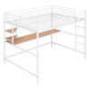 PAGED Simple Metal Loft Bed Bunk Bed with Desk, Twin Size Bed Frame with Shelves, Ladder and Guardrail for Kids, Teens, Adults - 4 of 4