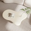VYNXARIA 40-Inch Beige Cloud Shaped Coffee Table - Stylish Elegance for Your Living Room - 4 of 4