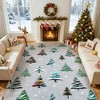 Runner Rug,Washable Rug for Home Decor, Indoor Non Slip Carpet,Soft Low Pile Christmas Rugs with Xmas Tree Motif for Entryway,Living Room,Bedroom - 3 of 4