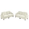 Classic 2-Piece Modular Chenille Sofa Set with 2-Seater + Loveseat, Flared Arms & Skirts - 4 of 4
