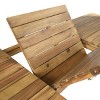 PAGED Outdoor Dining Table Rustic Style Dining Table with Slat Design for Patio, Deck, Poolside - 4 of 4