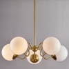 Mitzi Havana 5 - Light Chandelier in  Aged Brass Opal Glossy Shade - 3 of 4
