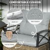ELJGET 3 Piece Outdoor Rocking Chairs Set of 2 with Side Table, Patio Bistro Set with Premium Fabric Cushions - 3 of 4