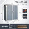 NicBex 5x3 Ft Outdoor Storage Shed Waterproof Resin Cabinet with Lockable Doors for Backyard Garden,Patio - 3 of 4