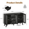 Lyngins Sideboard Buffet Cabinets with 3 Drawers and Pop-Up Doors,Free Handle Coffee Bar Cabinets with Storage,Credenzas for Kitchen,Entryway - 3 of 4