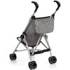 Bayer Design: Doll Buggy - Grey-Pink-Butterfly - Umbrella Push Stroller - 3 of 4