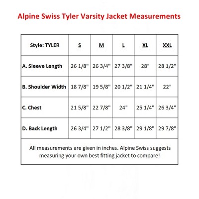 Мужские куртки Alpine Swiss Tyler Men’s Varsity Jacket | Classic Letterman Coat Baseball Bomber Jacket | Lightweight Stylish Everyday Outerwear — фото 6