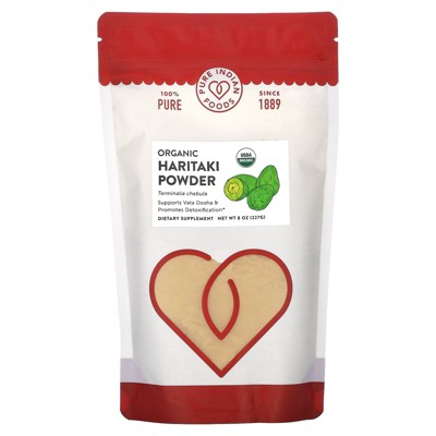 Pure Indian Foods Organic Haritaki Powder , 8 oz (227 g)
