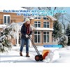 TackView 29" Steel Snow Pusher Snow Shovel with Wheels, Snow Removal With 5-Position Angled Blade & Adjustable Handle for Doorway, Sidewalk - 4 of 4