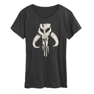 Women's - Star Wars - The Mandalorian Mando Icon Short Sleeve Graphic T-Shirt - 1 of 4