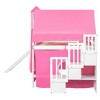 PAGED Twin Size Loft Bed with Storage Stairs, Wooden Bed Frame with Tower, Tent and Guardrail, Modern Bunk Bed for Boy and Girl - 3 of 4