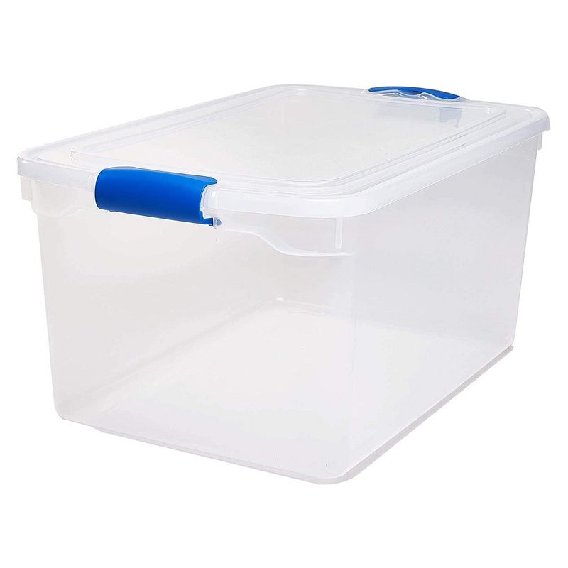 Homz 66 Qt Clear Storage Organizing Container Bin with Latching Lids, 4 of 8