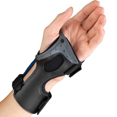 OTC Wrist Brace, Molded Exoskeleton, Low-profile, Exolite, Black, Left