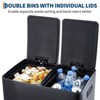 Stainless Steel Trash Can with 2x8 gal,Double Garbage Can and Removable Inner Buckets & 2 Lids for Kitchen Living Room - 4 of 4
