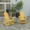 Merrick Lane Set of 2 All-Weather Polyresin Adirondack Rocking Chair with Vertical Slats - 2 of 4