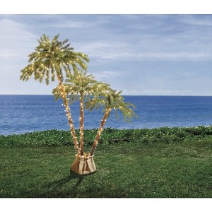 BrylaneHome Pre-Lit Palm Tree - 1 of 4