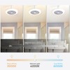 DOMETOUR Mini Size 11 Inch Enclosed Socket E26 Ceiling Fan Light 3 Speeds 3 Light Color Dimming and Timing for Small Room Kitchen - 3 of 4