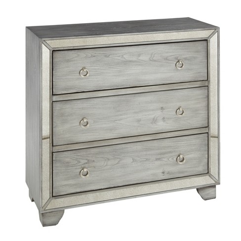 Lily 3 Drawer Mirrored Chest Gray Target