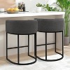 Vatros Upholstered Counter Stool with Metal Frame - 2 of 4