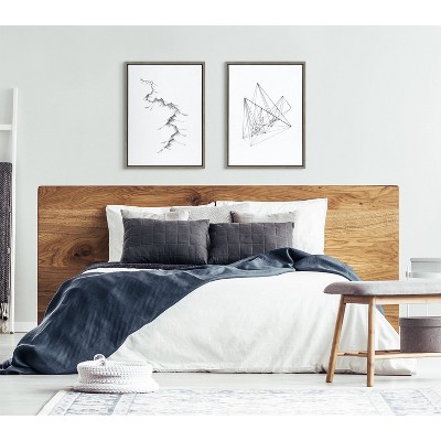 Sylvie Mountains Black and White Canvas Wall Art