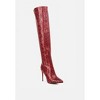 Catalina Snake Print Stiletto Knee Boots Women - 3 of 4