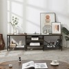 VECELO TV Stand for TVs Up to 80" with Power Outlets, Media Console TV Table for Living Room, Bedroom, Brown/Gray - 4 of 4