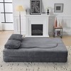VASIP  Queen Size Foldable Sofa Bed, Plush Futon Sofa , Supportive High-Density Foam,  Convertible Sleeper Sofa,for Guest Room, Living Room - 2 of 4
