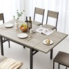 Folding Dining Table with Drop Leaves, 1.2" Thick Top, Table for 4â€?, Convertible Small Space Kitchen Table with Metal Frame & Adjustable Feet - 4 of 4