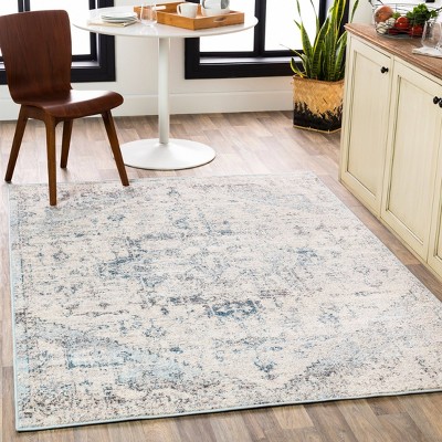 Henderson Blue Rectangular Reversible Synthetic Rug 7'10" x 10'3"
