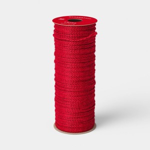 90'x2mm Christmas Fabric Ribbon Red Jute - Wondershop™ : Target