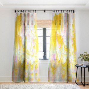SunshineCanteen marbled pastel dreams Single Panel Sheer Window Curtain - Society 6 - 1 of 4