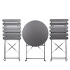 3 Pieces Patio Bistro Balcony Metail Chair Table Set - 3 of 4
