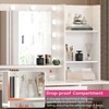 Vanity Desk with Mirror & Light, Large Drawer Three Level Storage Dresser, 3 Lighting Modes Adjustable Brightness White - 2 of 4