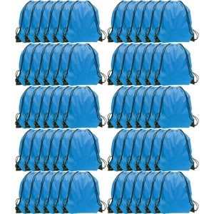 Waterproof Drawstring Backpack Bulk, Nylon Cinch Bags in 10 Colors for School, Gym, Sports - 1 of 4