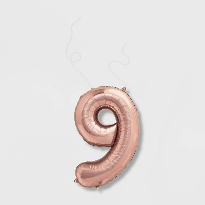 "9" Foil Balloon Rose Gold - Spritz™