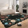 Rug, Machine Washable Non-Slip Floral Accent Carpet for Living Room, Bedroom, Kids Room, Stain-Resistant Easy-Clean Indoor Floor Mat - 2 of 4