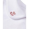 MiniMoi Baby and Toddler Girls 100% Pima Cotton Footie with Heart-Embroidered Peter Pan Collar - 2 of 3