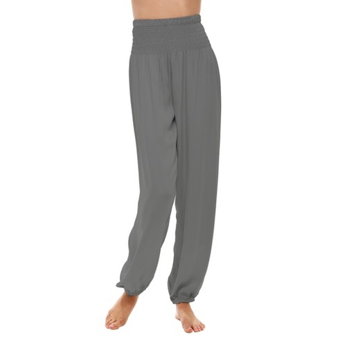 ADR Women's Lightweight Pajama Pants with Wide Elastic Waist, Boho Style  Joggers Steel Gray Medium