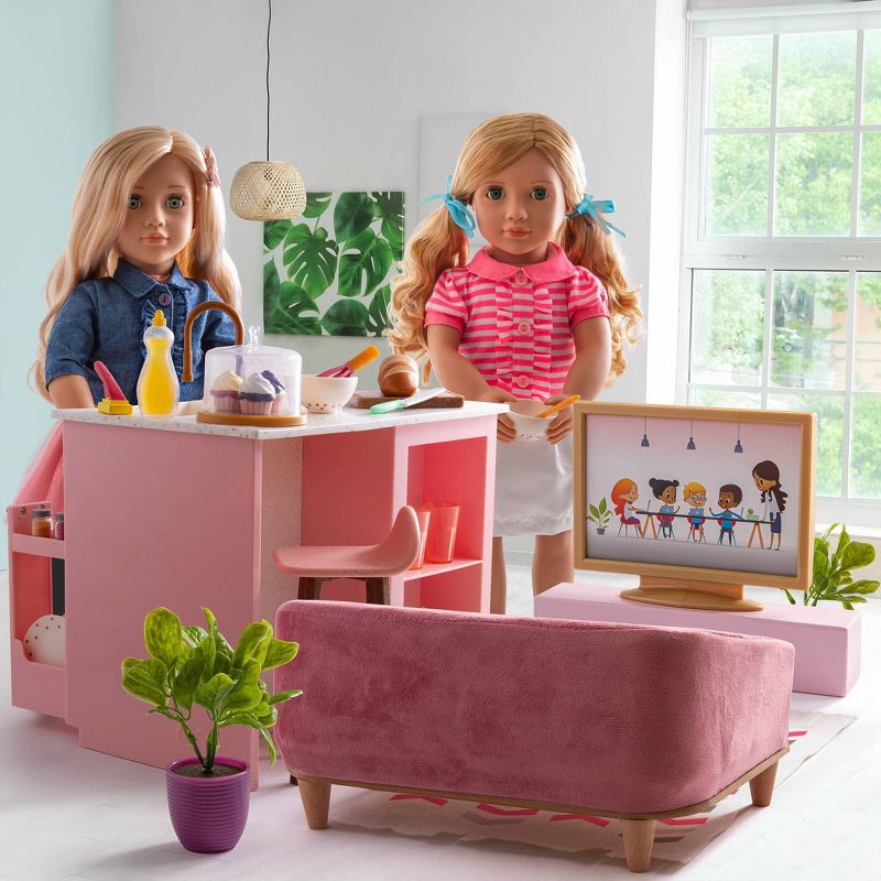 Our Generation Lovely Living Room Furniture Accessory Set for 18&#34; Dolls, 3 of 8