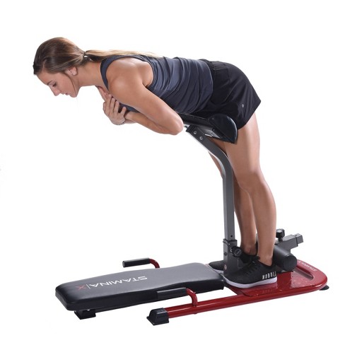 Stamina X Adjustable Ab Back Core Strength Exercise Fitness Hyperextension  Bench