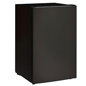 HOMCOM 4.5 Cu Ft Mini Fridge with Freezer, Wheels, Adjustable Thermostat, Single Door Compact Refrigerator for Bedroom, Dorm, Home Office, Black - 1 of 4
