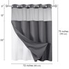 Americanflat 72x75 Hookless Waffle Pattern Shower Curtain - Water-Resistant Long Shower Curtain with Sheer Panel, Snap-In Liner, and Grommets - 2 of 4