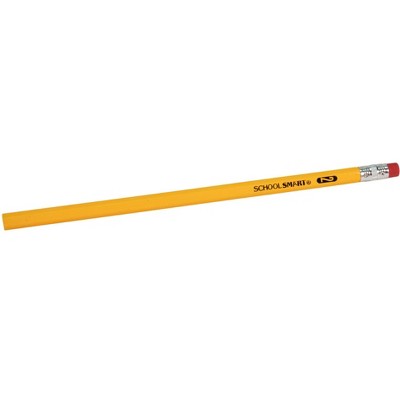 School Smart No 2 Pencils, Hexagonal with Latex-Free Erasers, Pack of 96
