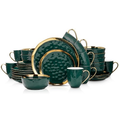 Stone Lain Florian 32-Piece Porcelain Dinnerware Set, Service for 8
