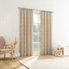 No. 918 1pc 50"x84" Koda Leaf Woven Jacquard Semi-Sheer Rod Pocket Curtain Panel Warm Taupe - 4 of 4