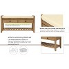 Entryway Storage Bench with Cushioned Seat Shoe Rack with 2 Drawers and Storage Shelf,Shoe Rack with Cushioned Seat and Drawers - 4 of 4