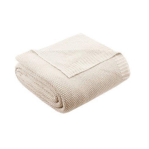 Ivory discount knit blanket